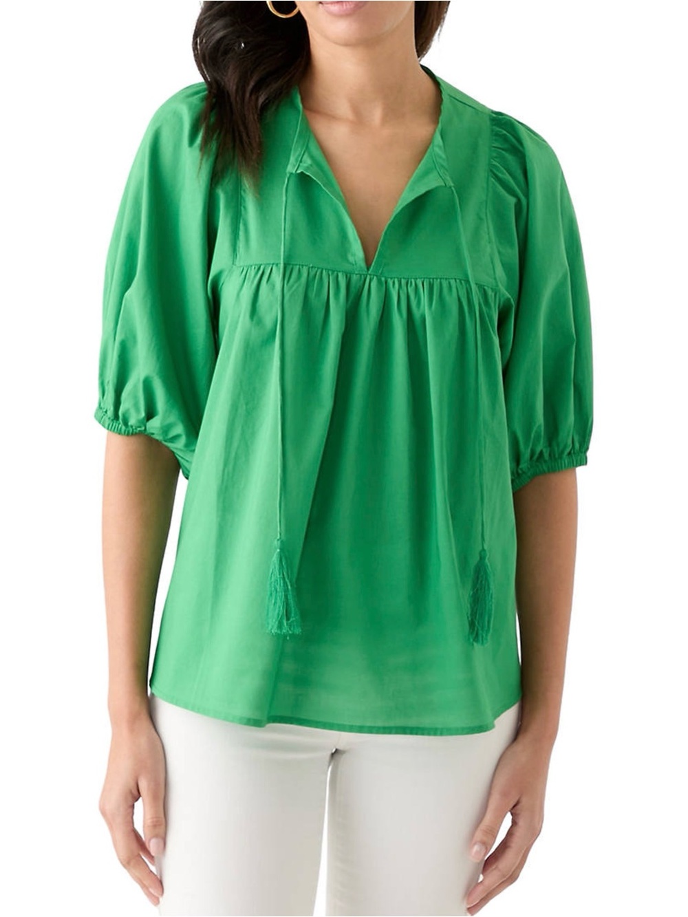 🌼NWT-PHILOSOPHY ROLLING HILLS ELBOW PUFF SLEEVES TIED NECKLINE POETIC APPEAL